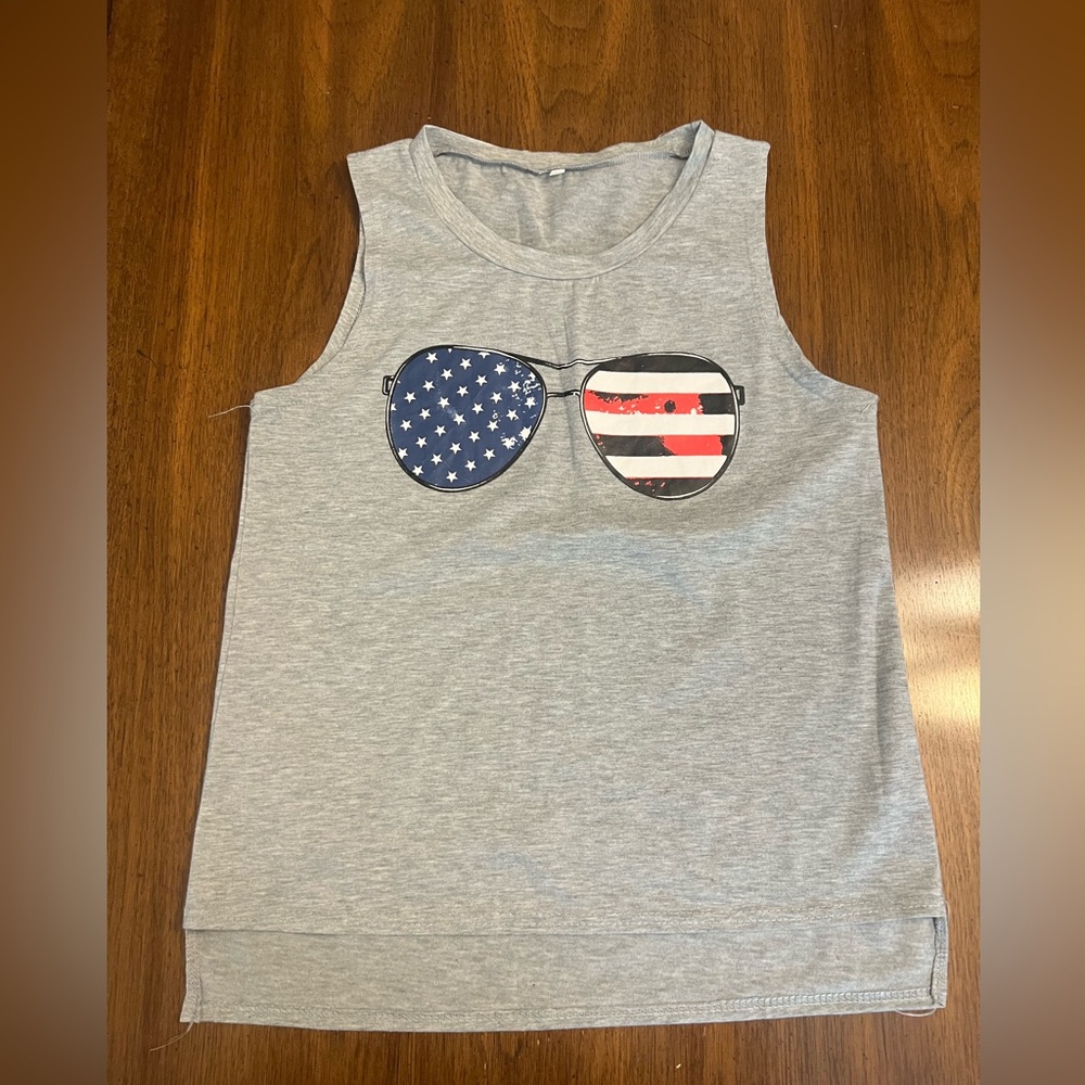 Patriotic Sunglasses Graphic Tank